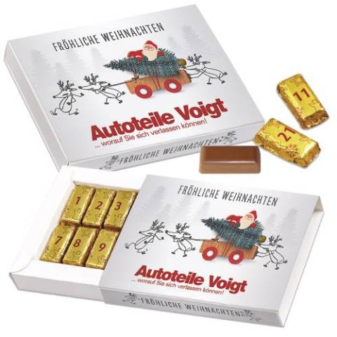 Schuber Adventskalender Goldbarren Weihnachtswanderung
